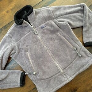 Patagonia Jacket Womens Small‎ Gray Fleece Full Zip Made USA Outdoor Regulator